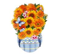 Zalingo 3D Flower Card, Sunflower Decorations with Envelope for Teacher's Day, Birthday, Mother's Day, Anniversary, Valentine's Day, Gift for Teachers, Women, Her, Wife, Mother, Grandma