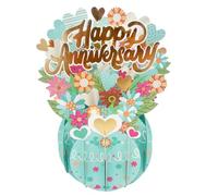 Zalingo Happy 50th Wedding Anniversary Greeting Card for Him Him Large 3D 50 Years Together Gift for Wife, Best Ten Years Married Gift Idea for Him Her