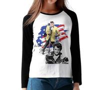 ZALIX Elvis Singer Rock-Presley Women's Sweatshirt Ladies hip hop Print Raglan Long Sleeve Pullover T-Shirt for Girls streetwear M