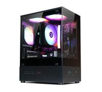 Zalman CUBIX-G Micro-ATX PC Case, MATX Case with 3 X 120mm FRGB Fans Pre-Installed, Panoramic View Tempered Glass Panels, USB Type-C Port, Fits up to 280mm GPUs, Black