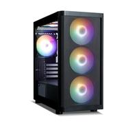 Zalman M4 SE Micro ATX Case, MATX Gaming PC Case with 6 x 120mm FRGB Fans Pre-Installed, High Airflow, Full Tempered Glass Side Panel, Compact Mini Tower Gaming Computer Chassis with USB 3.0 - Black