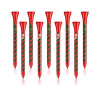 ZALORD Marry Christmas Golf Tees 3 1/4 Inch Unbreakable Pack of 60 Long Christmas Golf Tees Wood Reduce Side Spin and Friction (Christmas)