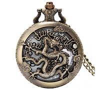 ZALTAS 12 Chinese Zodiac Pocket Watch Dragon Pendant Hollow Design Animal Watch Necklace Chain Art