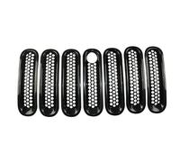 ZALTAS Black Stainless Steel SUV Grille For Jeep Wrangler JK 2007-2017 Mesh Grille Inserts Direct Replacement