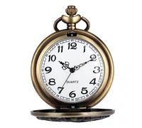 ZALTAS Three-Headed Dragon Monster Pendant Quartz Pocket Watch Necklace FOB Chain Clock