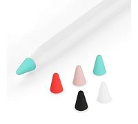 ZALU Compatible with Apple Pencil Tips Replacement for 2nd Gen, Silicone Nibs Cover Writing Protection for iPad Pencil (Red+Pink+Black+White+Mint Green)