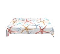 ZALXOZYL 152X228 cm Tablecloth Heat Resistant Ocean Print Pattern Arctic Theme Event Reusable E 90In