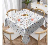 ZALXOZYL 54X54In Table Cover Square, Cafe Environment Enhancer, Tear-Resistant Construction, Color-Lock Technology, Effortless Care 5 152X152