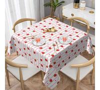 ZALXOZYL 60X60 Inch Square Table Linen Printed Pattern Waterproof for Grand Event, Celebration, formal Dining Color 137X137