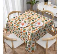 ZALXOZYL 60X60 Inch Square Tablecloth - Oil-Repellent Tablecloth for Picnic Wedding Party Printed Pattern Color 152X152