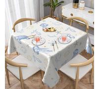 ZALXOZYL 60X60In Square Cover, Intense Color Clarity Fabric, Anti-Seepage Technology, Wrinkle-Free Setup, Buffet Essential 6 152X152