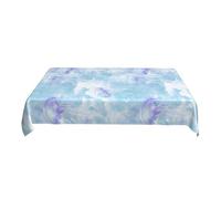 ZALXOZYL 60X90In Cover Waterproof Ocean Print Pattern Antique Auction Event Stain Guard A 90In