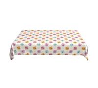 ZALXOZYL Animal Print Table Cover 152X228cm Rectangular, Printed Pattern Design Waterproof for Jungle Theme Party Colorful 90In