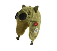 ZALXOZYL Aviator Bobble Hat Men Warm Plush Thermal Hat for Outdoor Sports Protects Cheeks Mens Bobble Hat Thermal Hat Green S