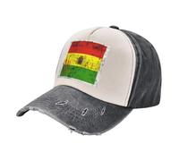 ZALXOZYL Classic Baseball Caps Collection, Vintage Washed Denim Dad Hat with Bolivia Flag Pattern, 100% Cotton Unisex Adjustable Comfort Fit 4 One Size
