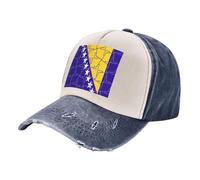 ZALXOZYL Coffee Cowboy Baseball Cap - Custom Washed Jeans Hat with Color Block & Vintage Look Patriotic Banner 100% Cotton, Adjustable, for Coffee Shop Regulars Navy Blue One Size