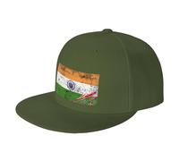 ZALXOZYL India Flag Baseball Cap - Breathable Light Polyester Sun Hat for Men/Women, Adjustable Fit & Outdoor Activities Going Out Travel Army Green One Size