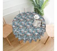 ZALXOZYL Long Table Cloth Not for Round Solid Color Single-Sided Printing Please Note This Is A Circular Tablecover, Confirm Your Table Shape Is Round Color 152cm