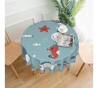 ZALXOZYL Meeting Round Tablecloth Solution 152cm Complete Business Answer Monochrome Stripe Print Design for Corporate Needs Color 152cm
