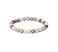 ZALXOZYL Natural Gemstone Beaded Bracelet for Women and men - Pink Agate & Amethyst Round Beads on Elastic Cord Stylish Jewelry Girls Friends Family Birthdays Holidays bambooleafagate6mmbead
