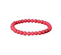 ZALXOZYL Natural Gemstone Beaded Bracelet for Women and men - Pink Agate & Amethyst Round Beads on Elastic Cord Stylish Jewelry Girls Friends Family Birthdays Holidays redturquoise6mmbead