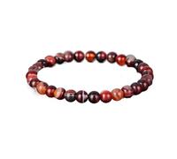 ZALXOZYL Natural Gemstone Beaded Bracelet for Women and men - Pink Agate & Amethyst Round Beads on Elastic Cord Stylish Jewelry Girls Friends Family Birthdays Holidays Dreamagate6mmbead