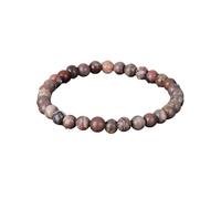 ZALXOZYL Natural Gemstone Beaded Bracelet for Women and men - Pink Agate & Amethyst Round Beads on Elastic Cord Stylish Jewelry Girls Friends Family Birthdays Holidays floweragate6mmbead