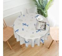 ZALXOZYL Round Tablecloth 60 Inch Monochrome Stripe Print Design - Soft, Easy To Clean, Wrinkle-Free for Special Occasions, Weddings, Farmhouse Tables, Tea Parties, Farm Tables Color 152cm