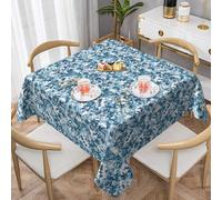 ZALXOZYL Square Tablecloth 60X60 Inch Total-Protection - Leak-Proof Color-Rich for Outdoor Parties, Farm Tables, Decor Use F 60X60''