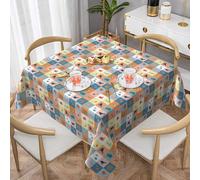 ZALXOZYL Square Tablecloth 60X60 Inch Waterproof And Washable Stain Resistant for Dining Table, Party Wedding Celebration, Soft Material Colorful 137X137