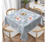 ZALXOZYL Square Tablecloth 60X60 Inch Waterproof Table Cover Soft Material for Restaurant Cafe, Party Wedding Breakfast, Stain Resistant 2 152X152