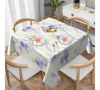 ZALXOZYL Square Tablecloth 60X60 Inch Waterproof Table Cover Soft Material for Restaurant Cafe, Party Wedding Breakfast, Stain Resistant 6 152X152