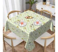 ZALXOZYL Tablecloth 54X54 Inch Waterproof Printed Pattern Wrinkle Resistant for Dining Table, Wedding, Party, Easy Clean 6 152X152