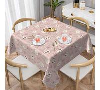 ZALXOZYL Tablecloth for Everyday Dining 54X54 Square Printed Pattern Waterproof, Stain Resistant, Easy Wipe Color 152X152