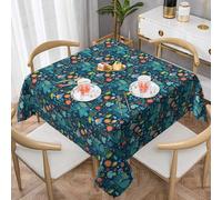 ZALXOZYL Waterproof Square Tablecloth 54X54 Inch Durable for Home Cafe Restaurant Use, Wedding Party Table Cover, Soft Feel 3 152X152