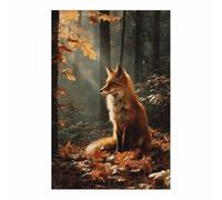 ZAMAEIU Animals Canvas Print Picture Fox wall art prints Suitable Painting Poster Home Office Kitchen Gallery Corridor Bathroom Wall Decor(khaki113)-50x70cm Unframed
