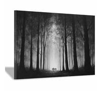 ZAMAEIU Black And White Minimalist Canvas Wall Land Path People wall art prints, For Living Room Bedroom office Home Wall Decor(Black and white111)-50x70cm Framed