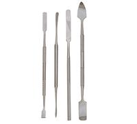 ZAMAHA UK 04 PCS Wax Carving Tools Dental Waxing Instruments, Stainless Steel Wax Carvers Set - Metal Clay Sculpting Pottery Sculpture Tools - Double Ended DIY Waxing Modeling Kits, Silver