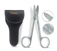 ZAMAHA UK® 1 Pcs Stainless Steel Nail Scissors Cutting & Trimming Toenail Scissor for Men & Women Manicure & Pedicure Shares for Thick Nails & Cuticle with Leather Pouch