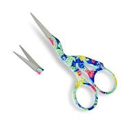 ZAMAHA UK® 1 Pcs Stainless Steel Sewing Scissors DIY for Embroidery, OWL Scissors, Craft, Needle Work, Art Work & Everyday Use (Crane Design) (Stork 3.5" Multi Green)