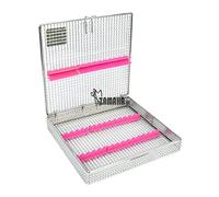 ZAMAHA UK Mesh Autoclave Sterilization Cassette Tray Box Premium Design for Dental, Instruments Organizer for 15 Pieces