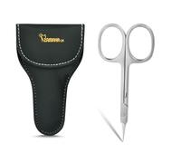 ZAMAHA UK Professional Nail Scissors, Stainless Steel, Curved Blade, Sharp Cuticle Trimming, with Ergonomic Finger Holes, Multi-Purpose Sharp Manicure for Men & Women (Curved Arrow Point Scissor)
