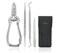 ZAMAHA UK® Toenail Clipper Stainless Steel 14cm, Smart Grip, Nail Clipper for Ingrown Thick Toenails and Fingernail, Professional Podiatrist Tools
