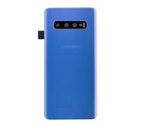 ZAMAN Glass Back Cover Original Battery Cover Back Cover For Samsung Galaxy S10 G973F Replacement (Blue) Inc Lens UK