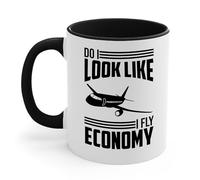 Zaman Hassan Do I Look Like I Fly Economy Funny First Class Traveling Coffee Mug For Men Women (11 oz, White - Black)