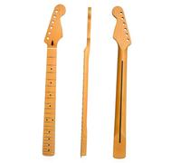 ZAMASS Electric Guitar Neck Matte Yellow 22 Frets For ST Electric Guitar Maple Neck Back Center Line