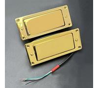 ZAMASS Electric Guitar Parts Mini Humbucker 68X29MM Sealed Electric Guitar Pickup Neck&Bridge Coil Splitting Pickup For LP Guitar Black/Chrome(2PC C)