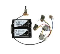 ZAMASS Electric Guitar Parts With Connection Wiring Harness Humbucker Pickups For LP Standard Electric Guitar(Black)