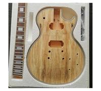 ZAMASS Guitar Kit Body Electric Guitar Full Set Combination Mahogany Solid Wood Body Map Stain Pattern(E14)