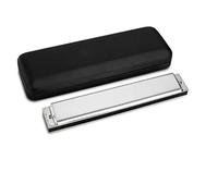 ZAMASS Harmonica Set 24 Hole Professional Tremolo Harmonica Mouth Organ Musical Instrument(Silver,D Tone)